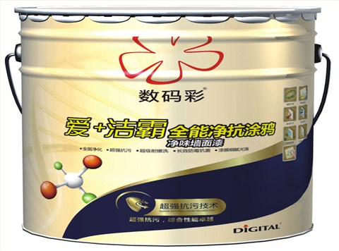 愛(ài)+潔霸全能凈抗涂鴨凈味墻面漆